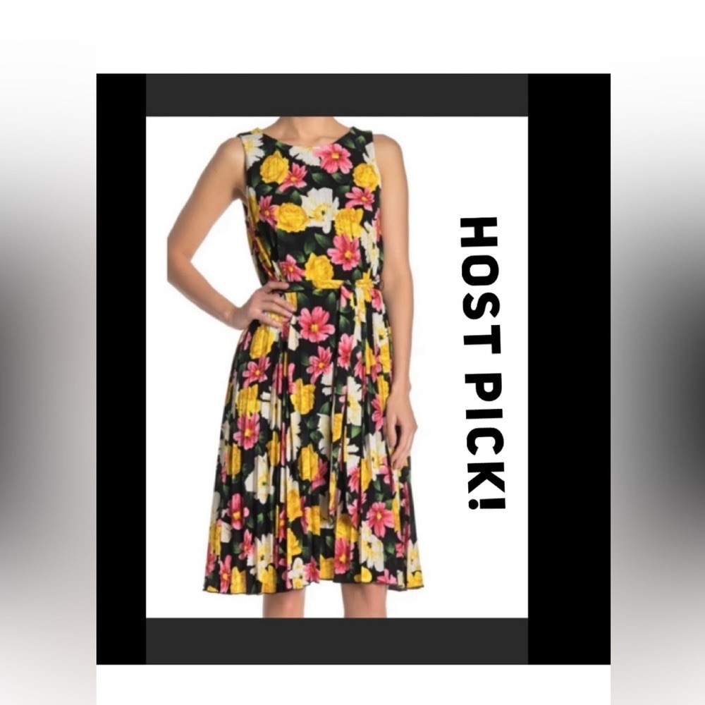 Tahari Pleated Dress